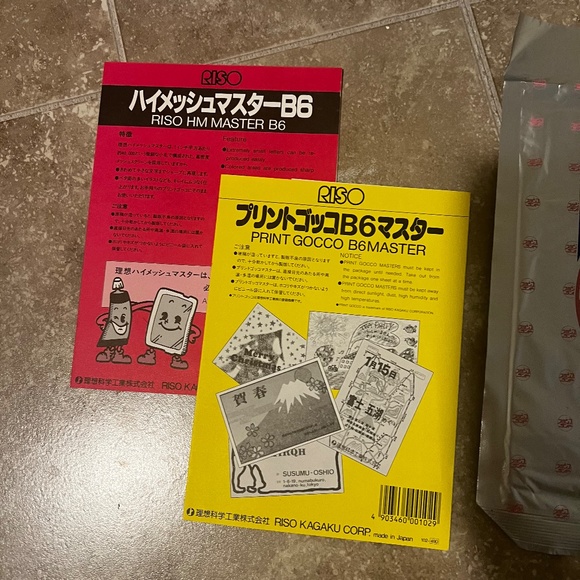 RISO - GOCCO screen printing Paper and cloth kit with TONS of unopened Ink. - Picture 3 of 11